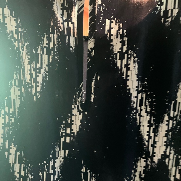 $160 Johnston & Murphy Navy Blue and White Ikat Print Midi Dress Sz XS or Small. - Picture 11 of 16